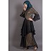 Double layered abaya with frills Double layered abaya with frills